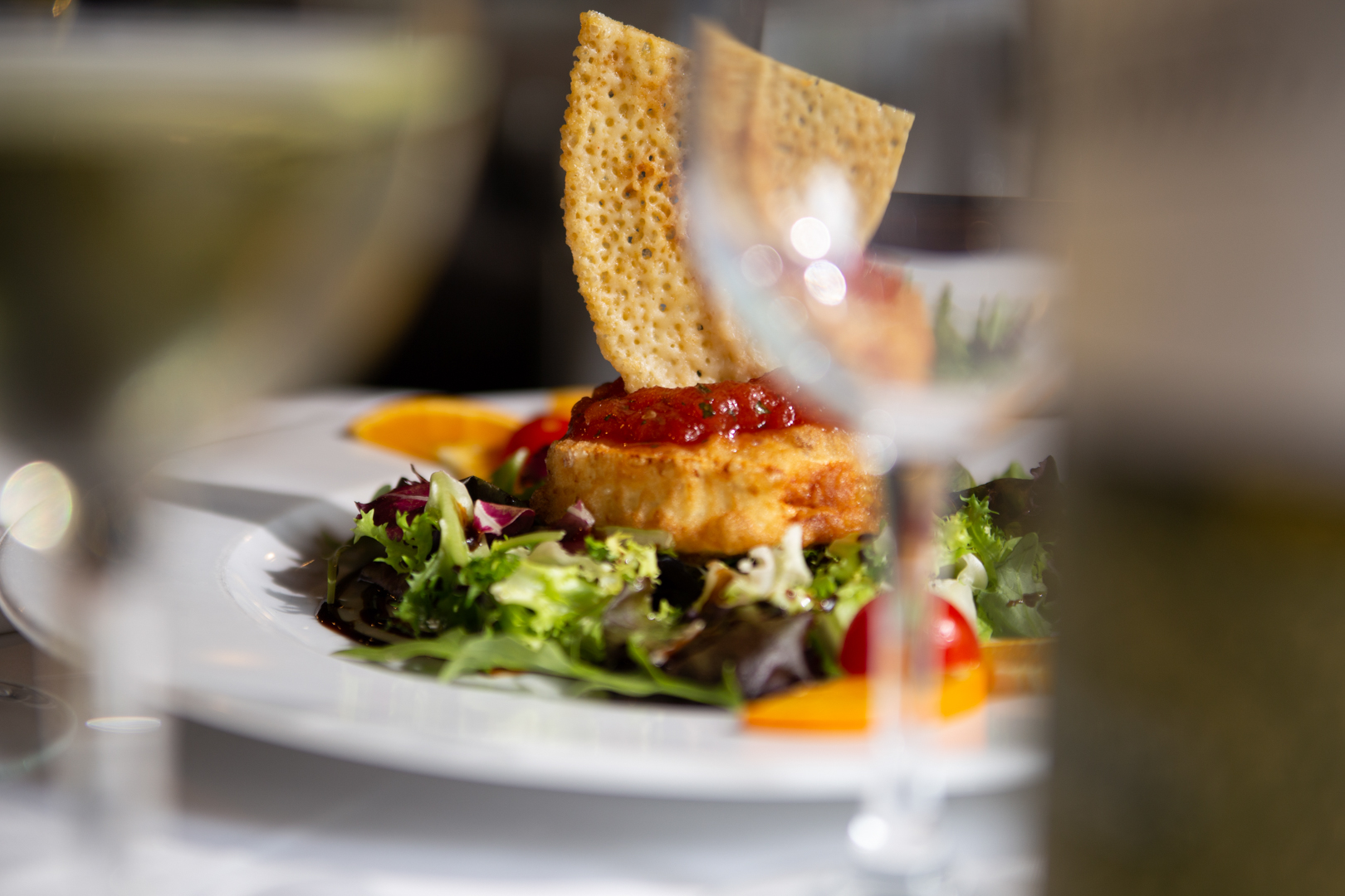 Croquant goat cheese salad
